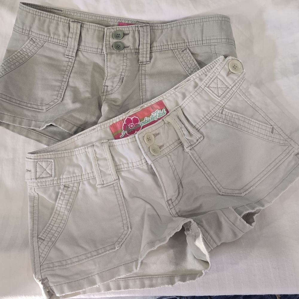 Abercrombie & Fitch Pink and Cream Shorts